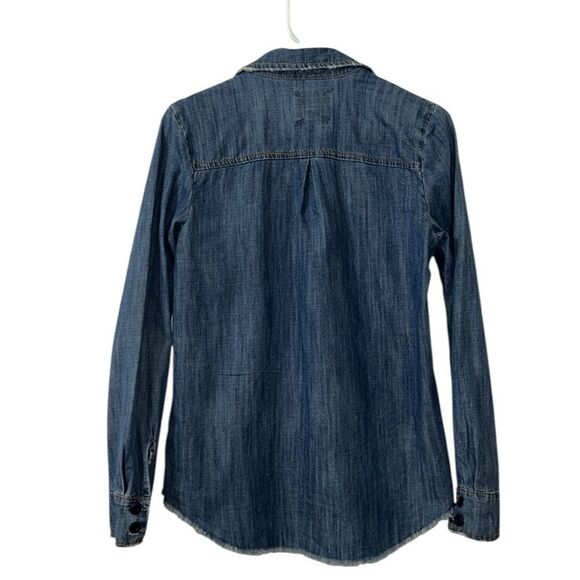 Dollhouse Blue Button Down Denim Shirt(Size Small) - Picture 4 of 8